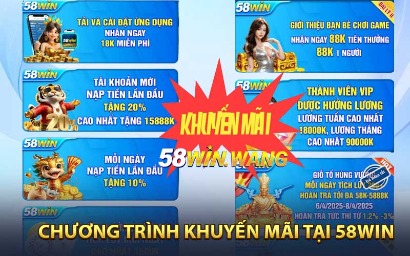Chương trình khuyến mãi 58win